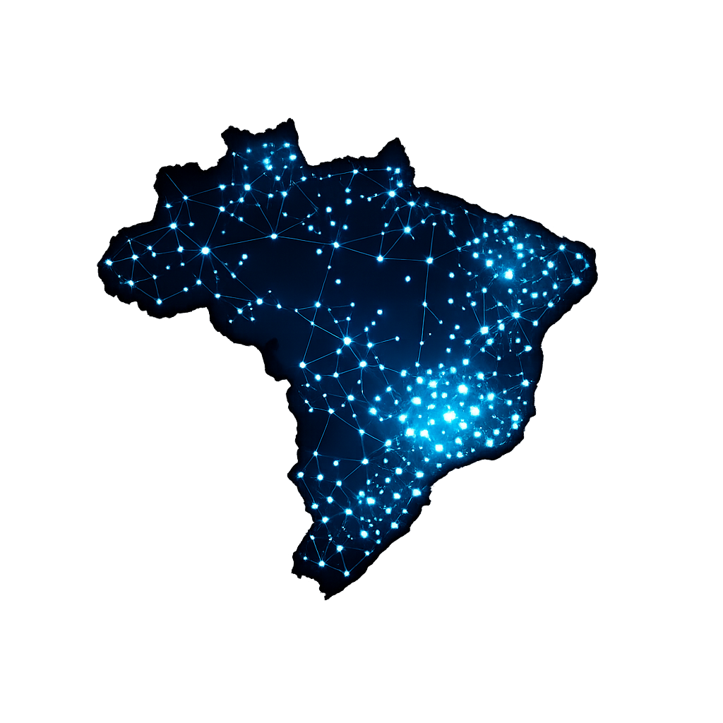 Mapa do Brasil com pontos de localização